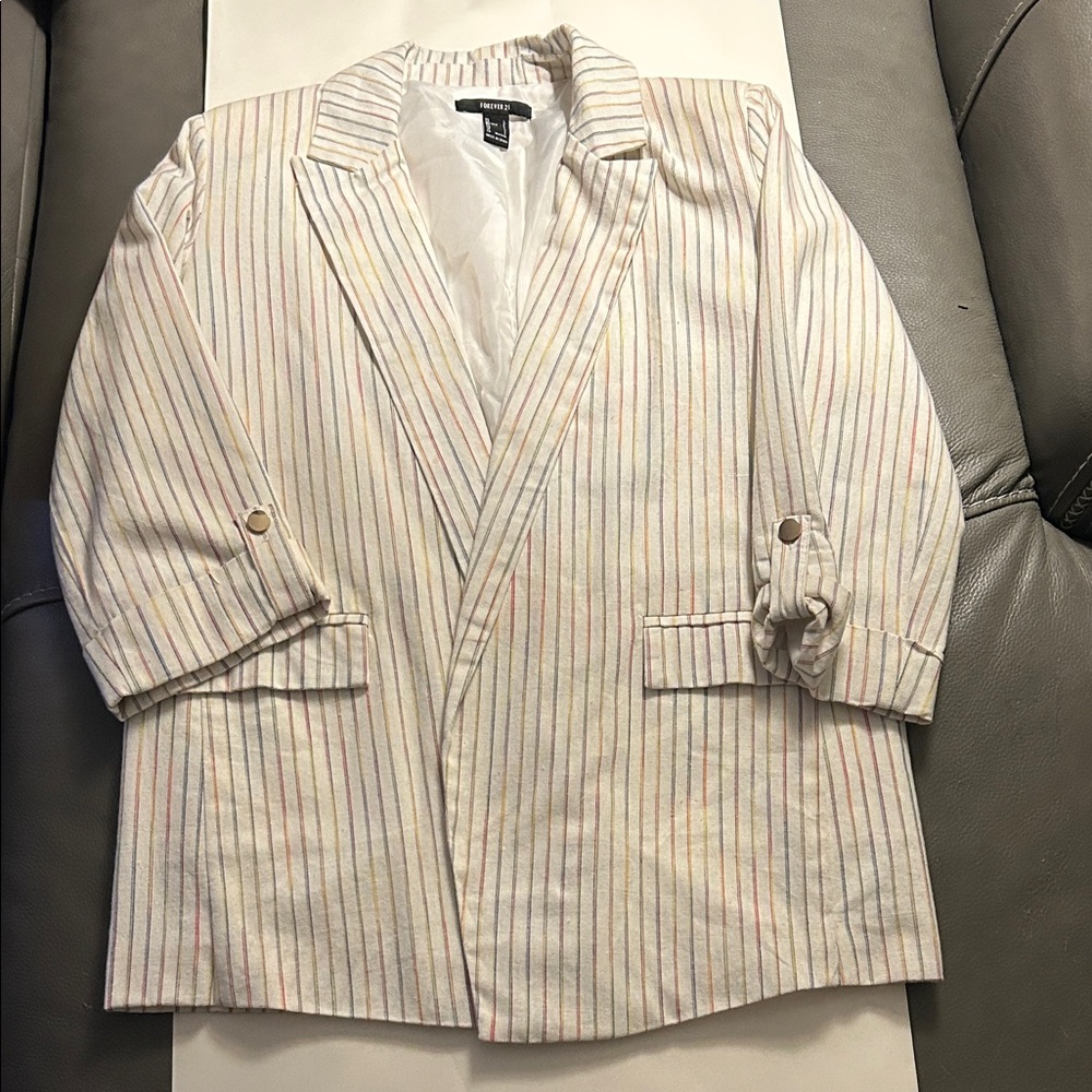 Forever 21 vintage Y2K Striped Blazer size S